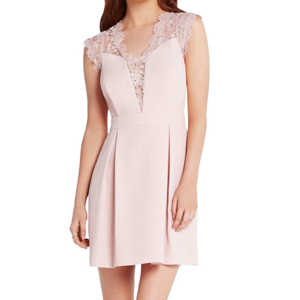 BCBGENERATION Blush Lace Mini Dress